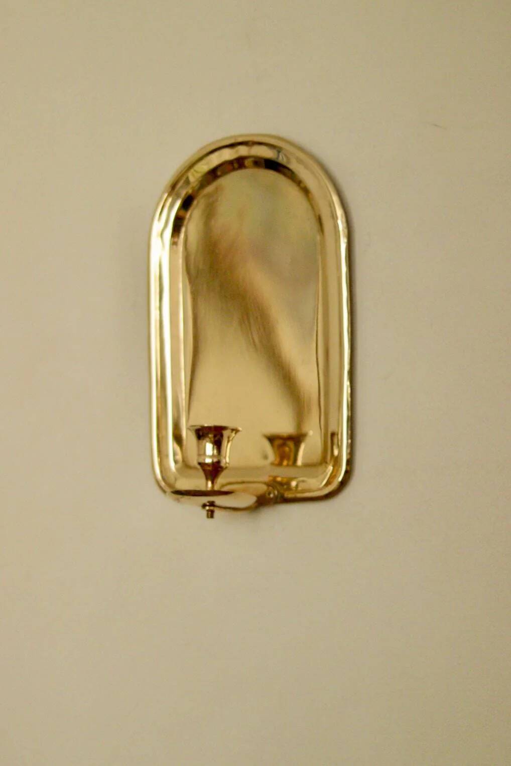 Single mid-century Swedish brass sconce