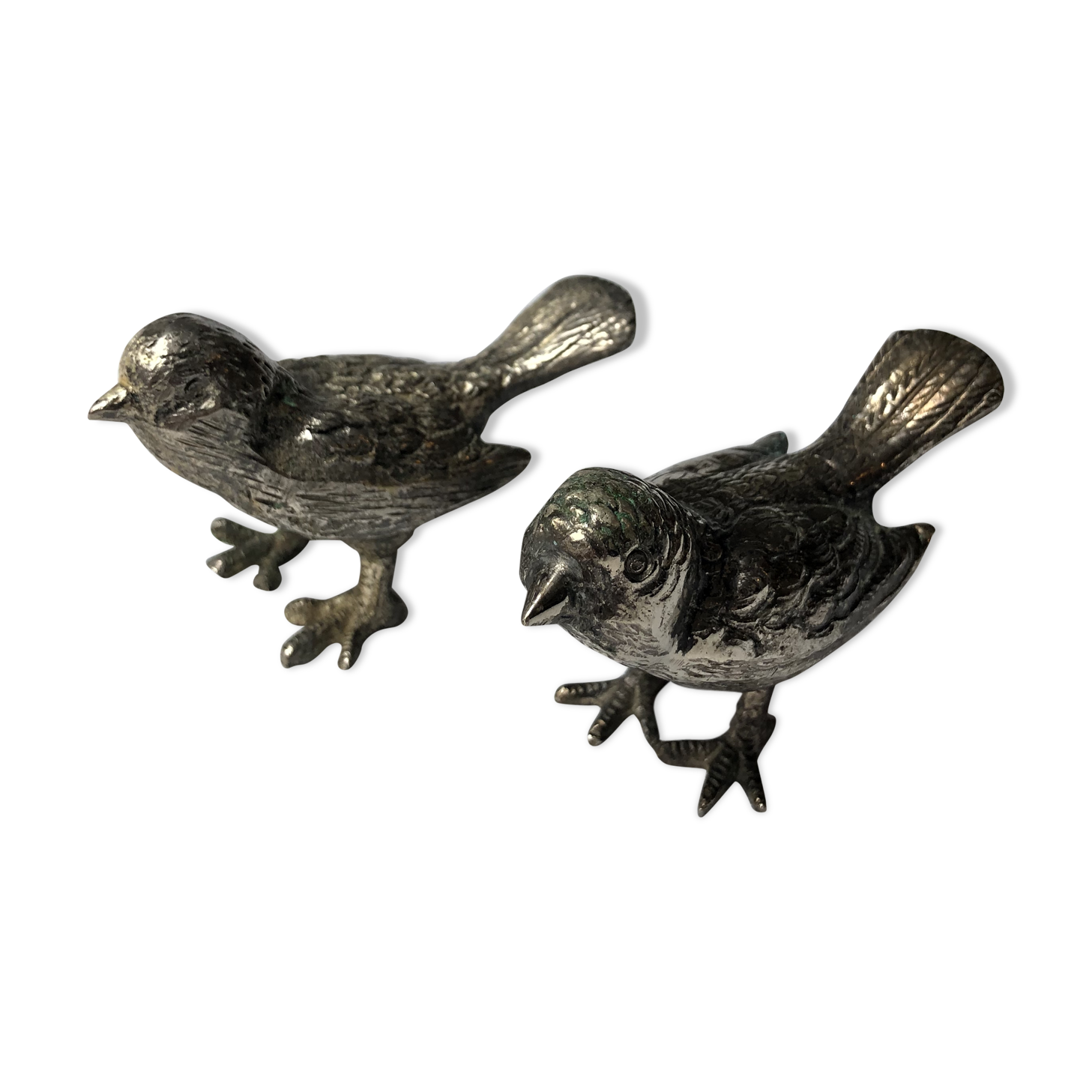 Lot of two metal birds