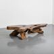 Coffee table made from sequoia root, American craftsmanship, Redwood Park, California, around 1970.