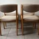 Set of 4 Scandinavian Baumann chairs in solid elm – 1970s