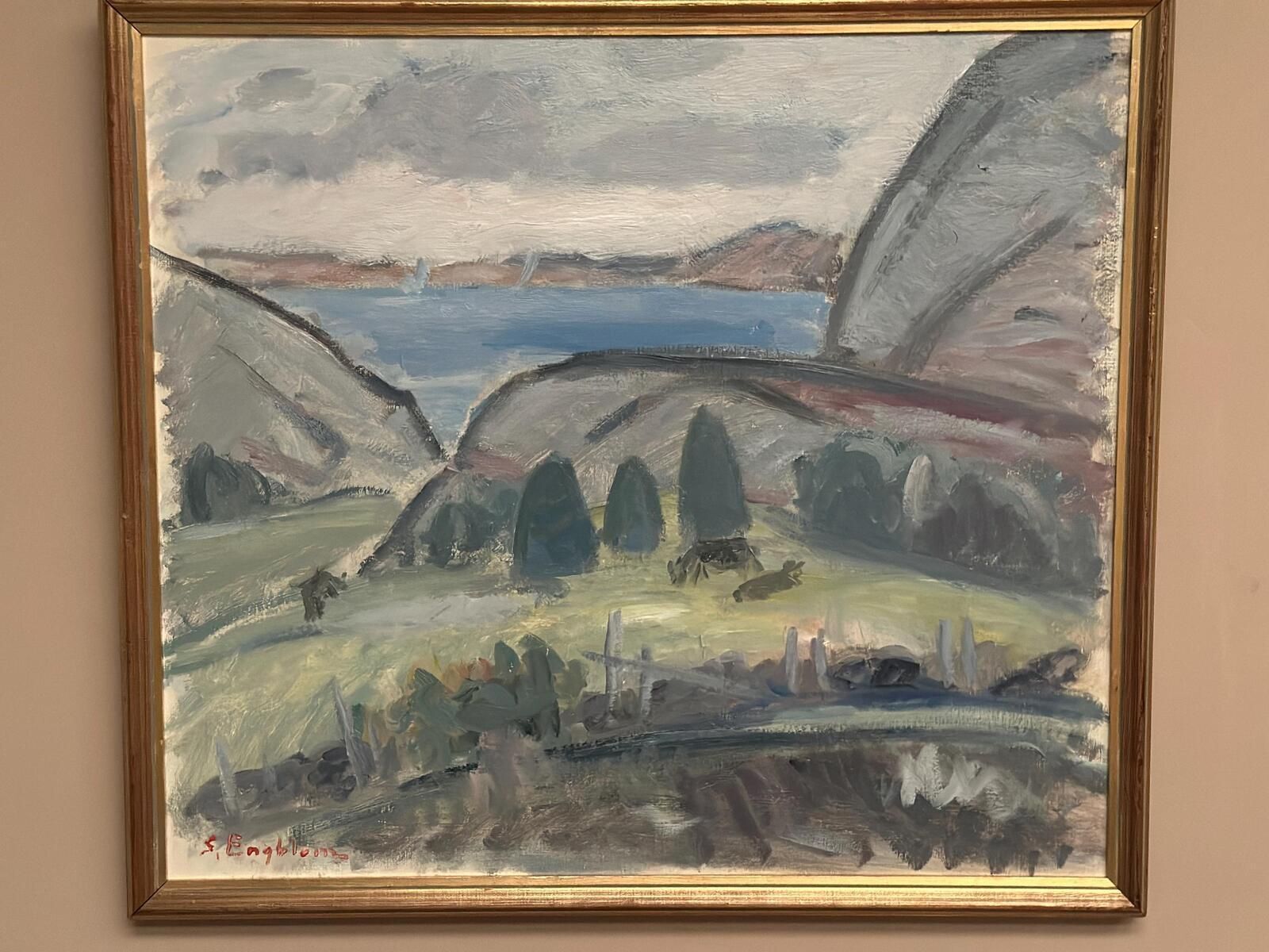 Original Swedish Oil on Canvas – “Landscape” by Sven Engblom – Signed