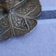 Gold metal candle holder