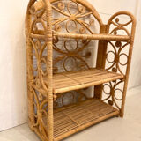Peacock rattan folding shelf
