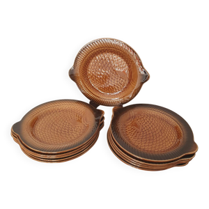 Sarreguemines / 11 assiettes - poisson