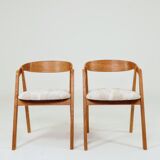 Office chair desk armchair oak wood safari beige