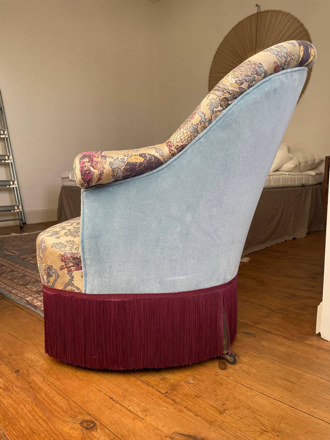 Fauteuil crapaud restauré Nobilis