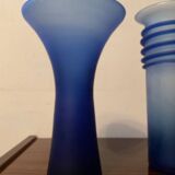 Trio of vintage glass paste vases from the 70s