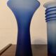 Trio of vintage glass paste vases from the 70s