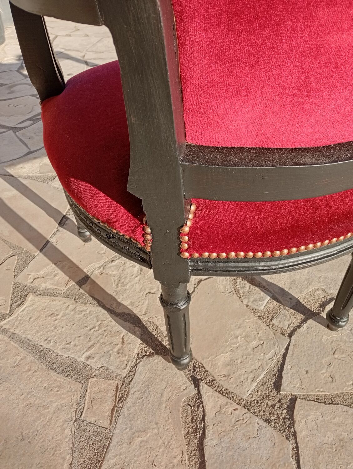 Pair of Louis XV style cabriolet armchairs