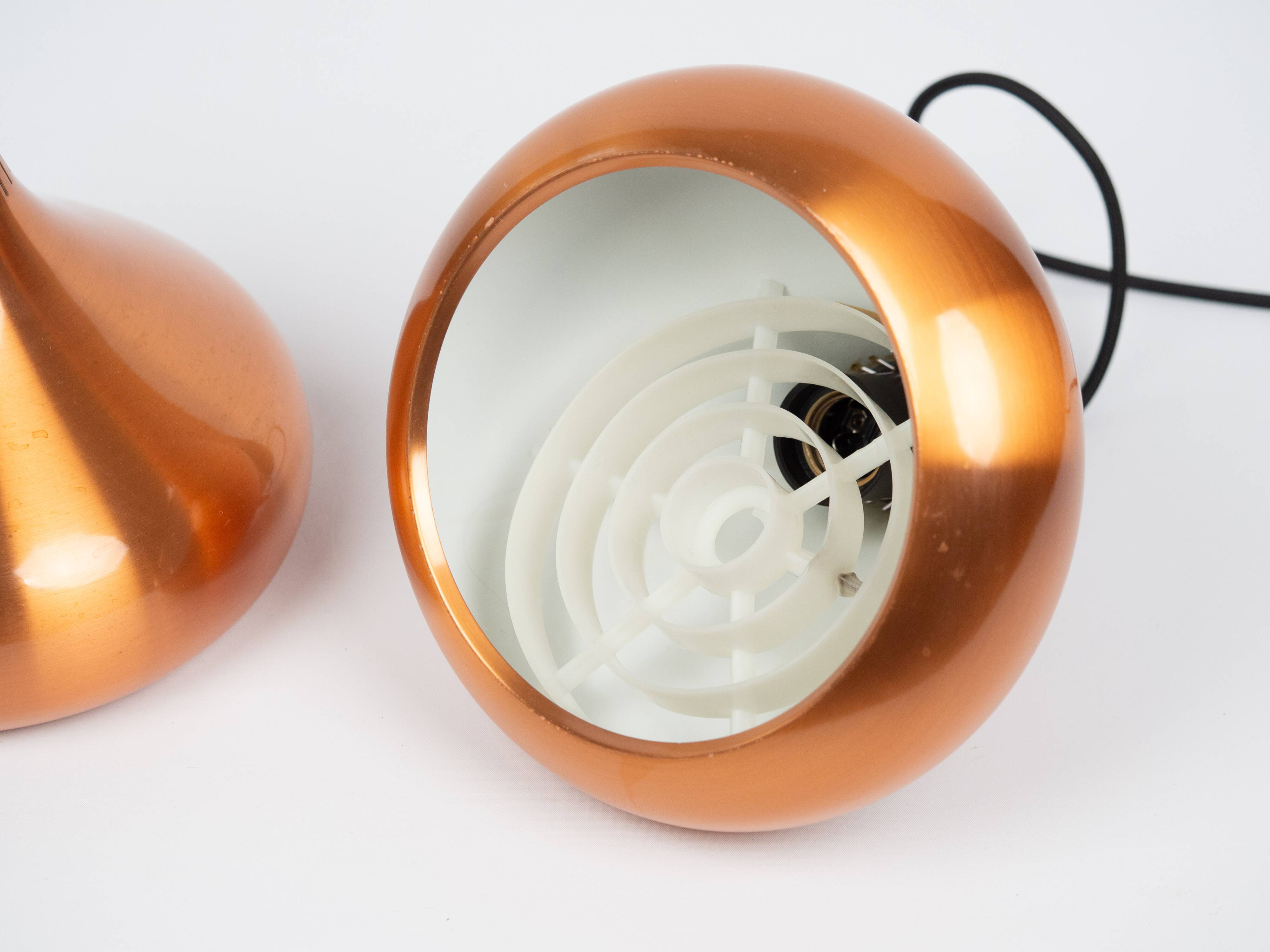 Pair of 2 Danish vintage pendant lamps Orient by Jo Hammerborg Fog og Morup