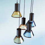 Crystal ceiling fixture by flavio poli for seguso vetri d'arte italy