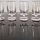 Set of 6 transparent luminarc cavalier liquor glasses with beautiful effect under vintage 70's glass