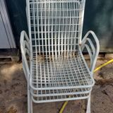 Lot de 3 fauteuils en métal vintage design italien emu modèle rio