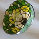 Antique stained glass and tin pendant light