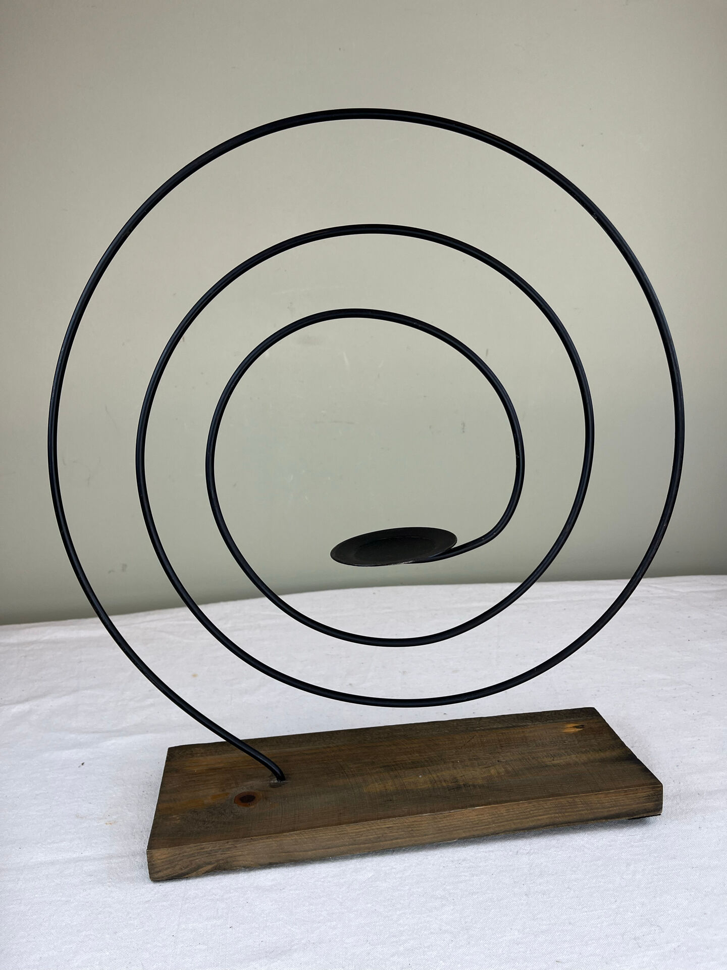 Sculptural spiral candlestick