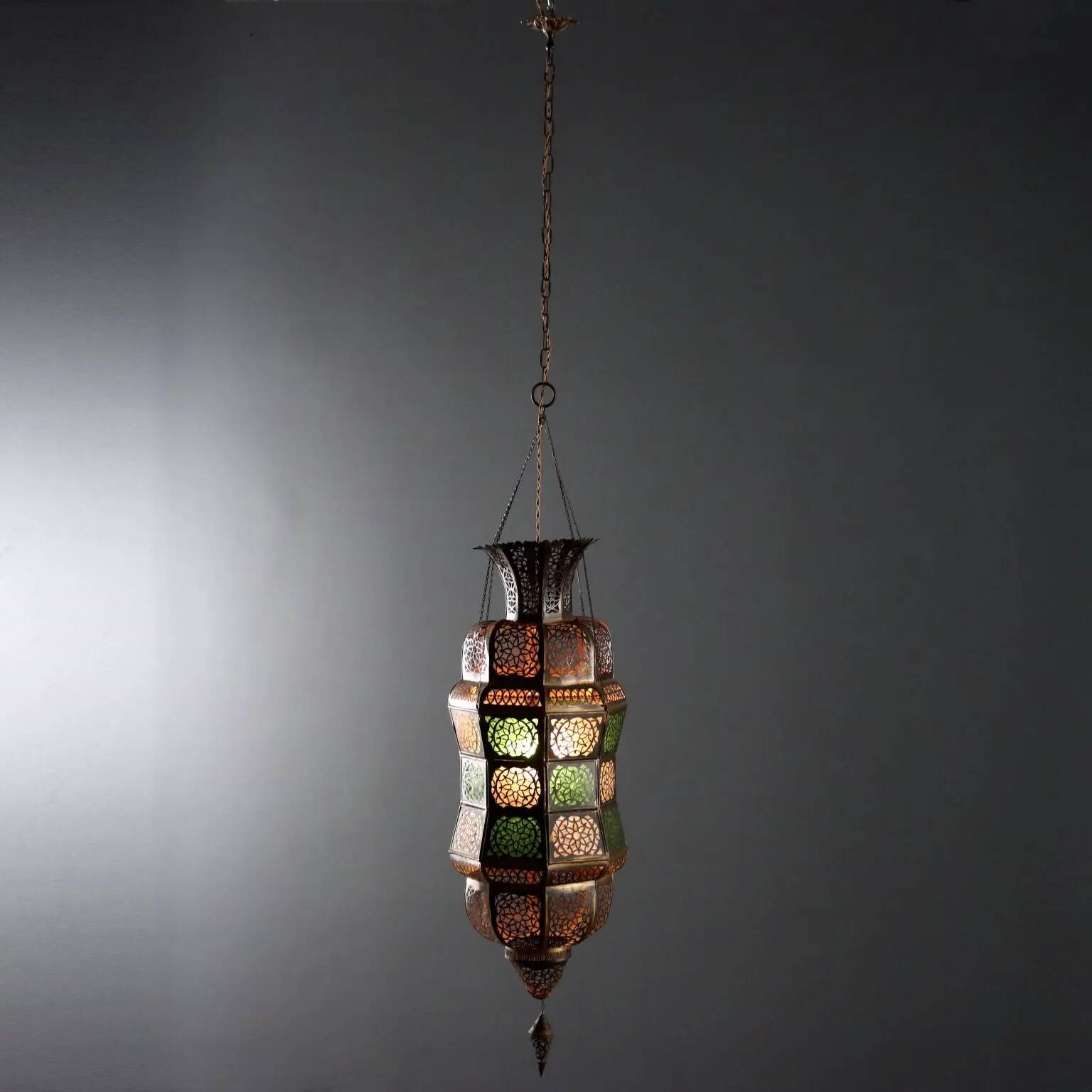 Suspension ancienne en métal et verre, Italie, XXe siècle