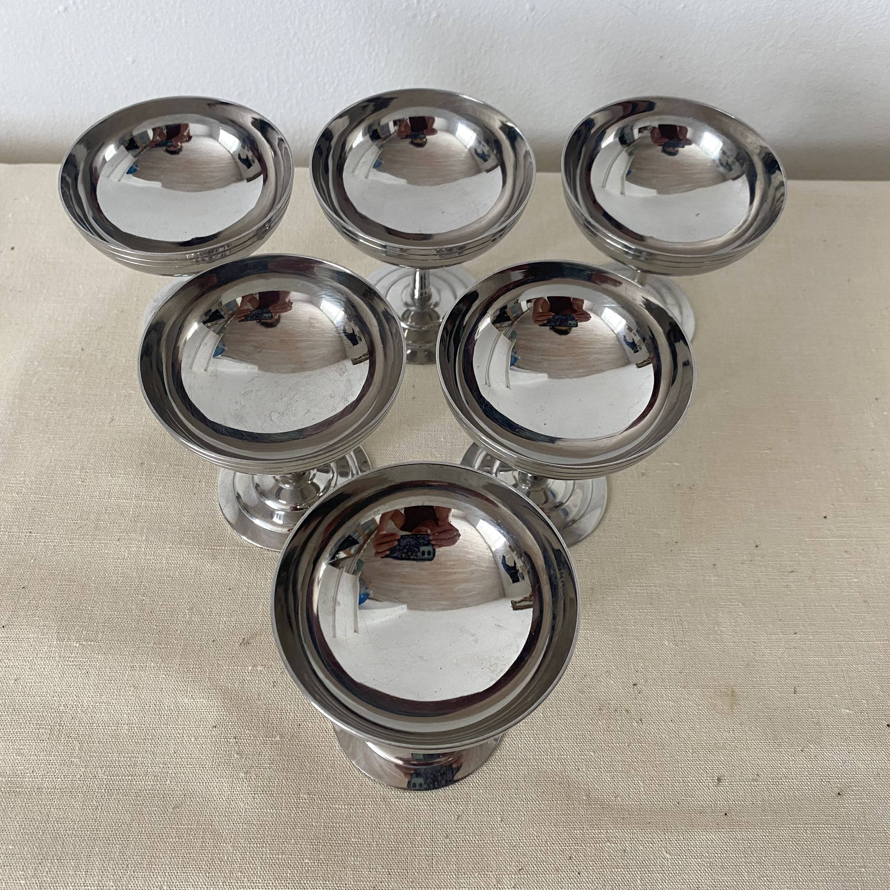 Letang Remy Vintage Stainless Steel Stemmed Cups