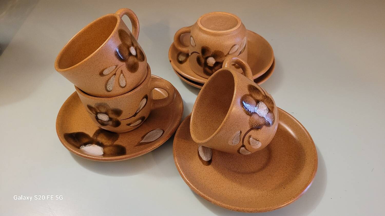 Sarreguemines 70's cups