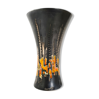 Vase diabolo vintage de Jean Varoqueaux