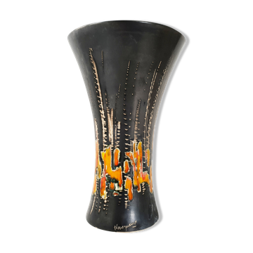 Vase diabolo vintage de Jean Varoqueaux