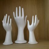 Set of 3 hands white soliflore