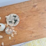 Low wooden farmhouse table - old