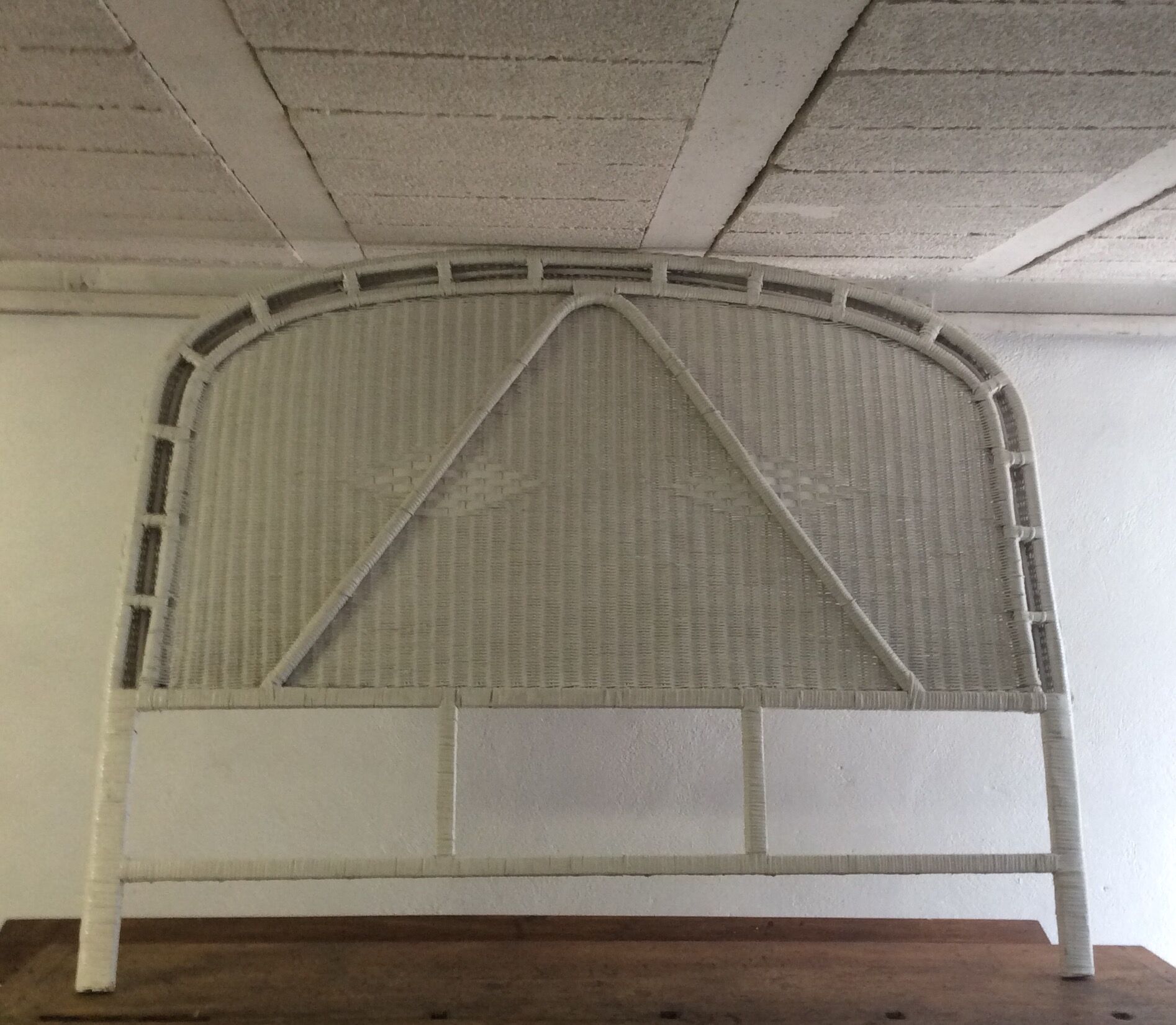 Rattan bedhead vintage