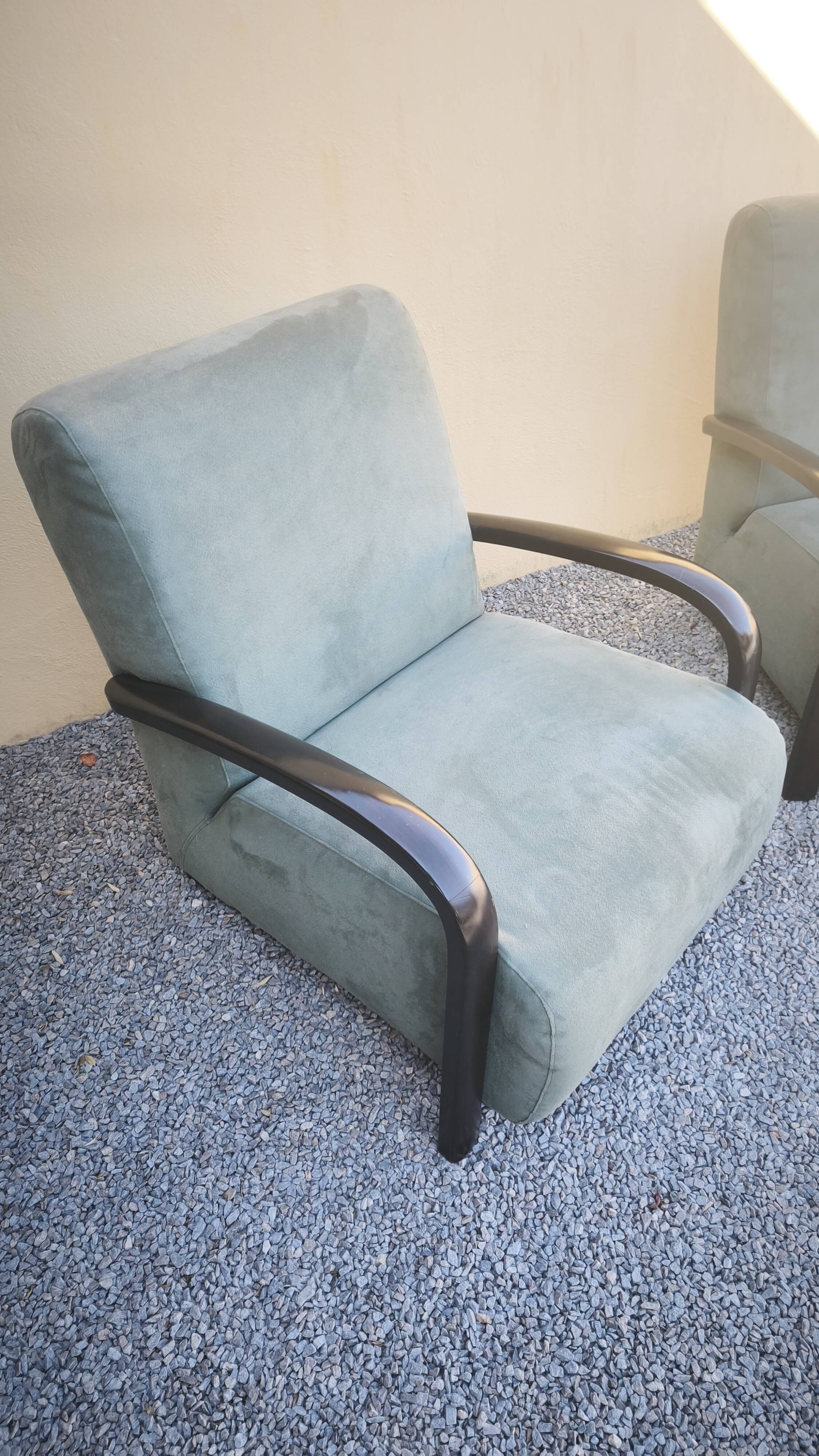 two vintage style armchairs