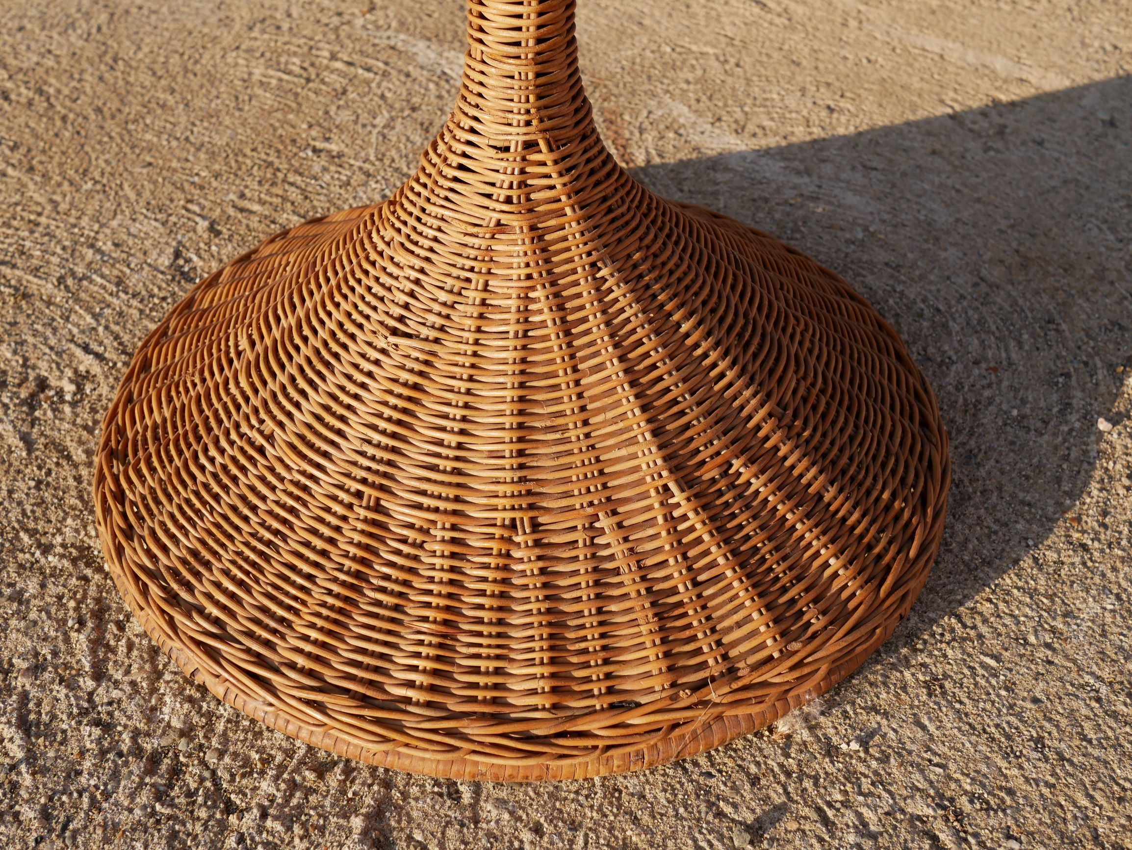 Side table foot Tulip rattan round