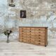 Bank store counter with drawers, circa 1900.