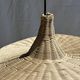 Small suspension, rattan luminaire in hat shape D:60cm