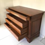 4-drawer chest of drawers in doweled cherry, Louis-Philippe style