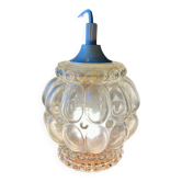 Vintage bubble glass pendant lamp