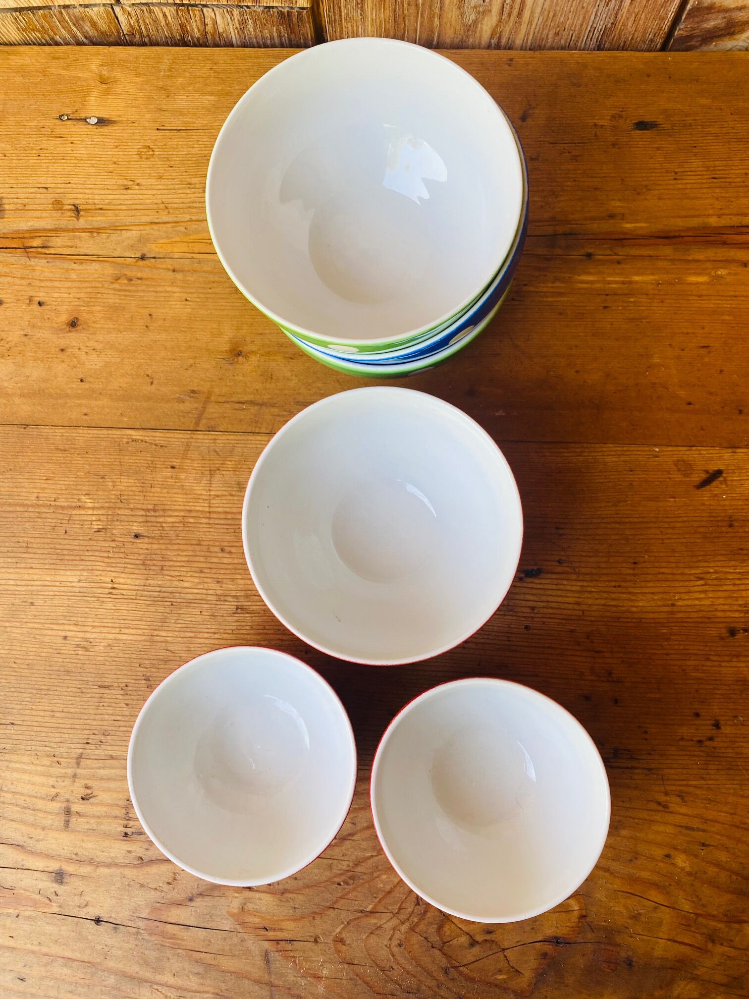 Porcelain bowls Longchamps polka dots