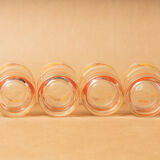 7 glasses orangeade orange pattern circles silkscreen prints vintage 1970