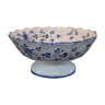 Compotier in earthenware decor blue