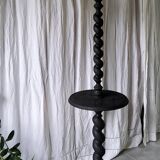 Burnt wood floor lamp