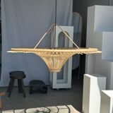 Suspension rattan saucer iron frame D:120 H:60