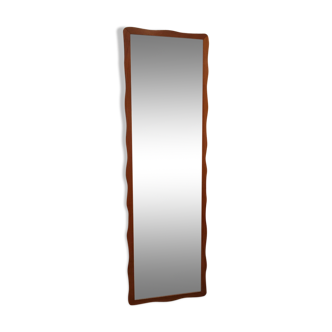 Rectangular mirror in the years 60-130 x 41 cm teak