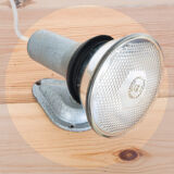 Set of three industrial wall lamps. Spain, 1960s