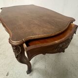 Louis XV style desk in solid walnut, 19th century