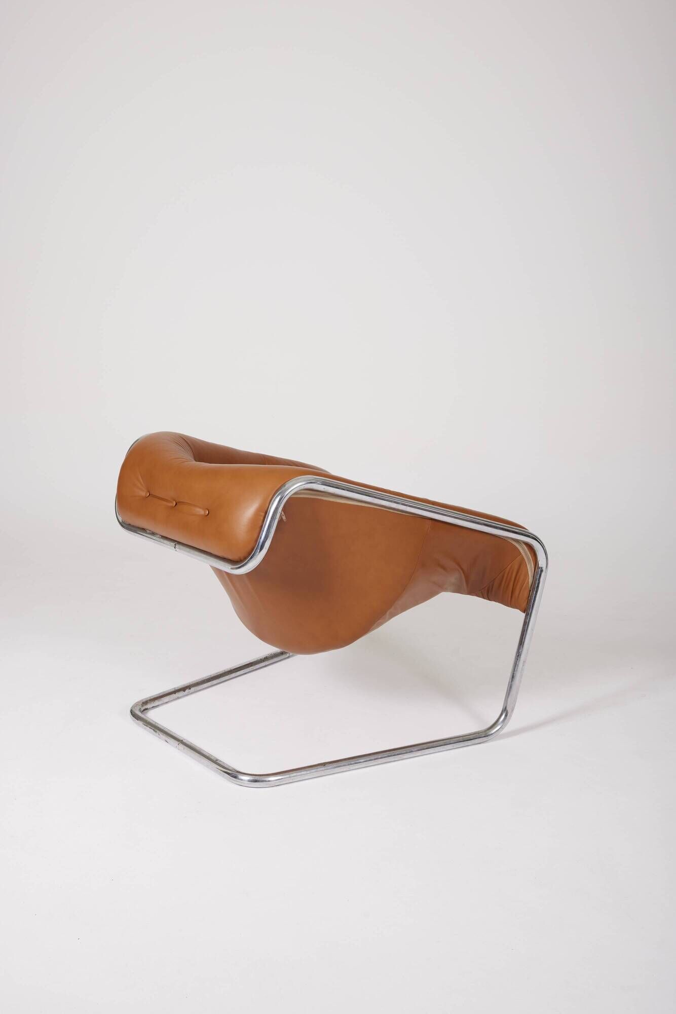 Fauteuil en cuir "Boxer" Kwok Hoi Chan pour Steiner, 1970s