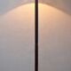 Rosewood mid century floor lamp with rattan shade, Sweden 1960s