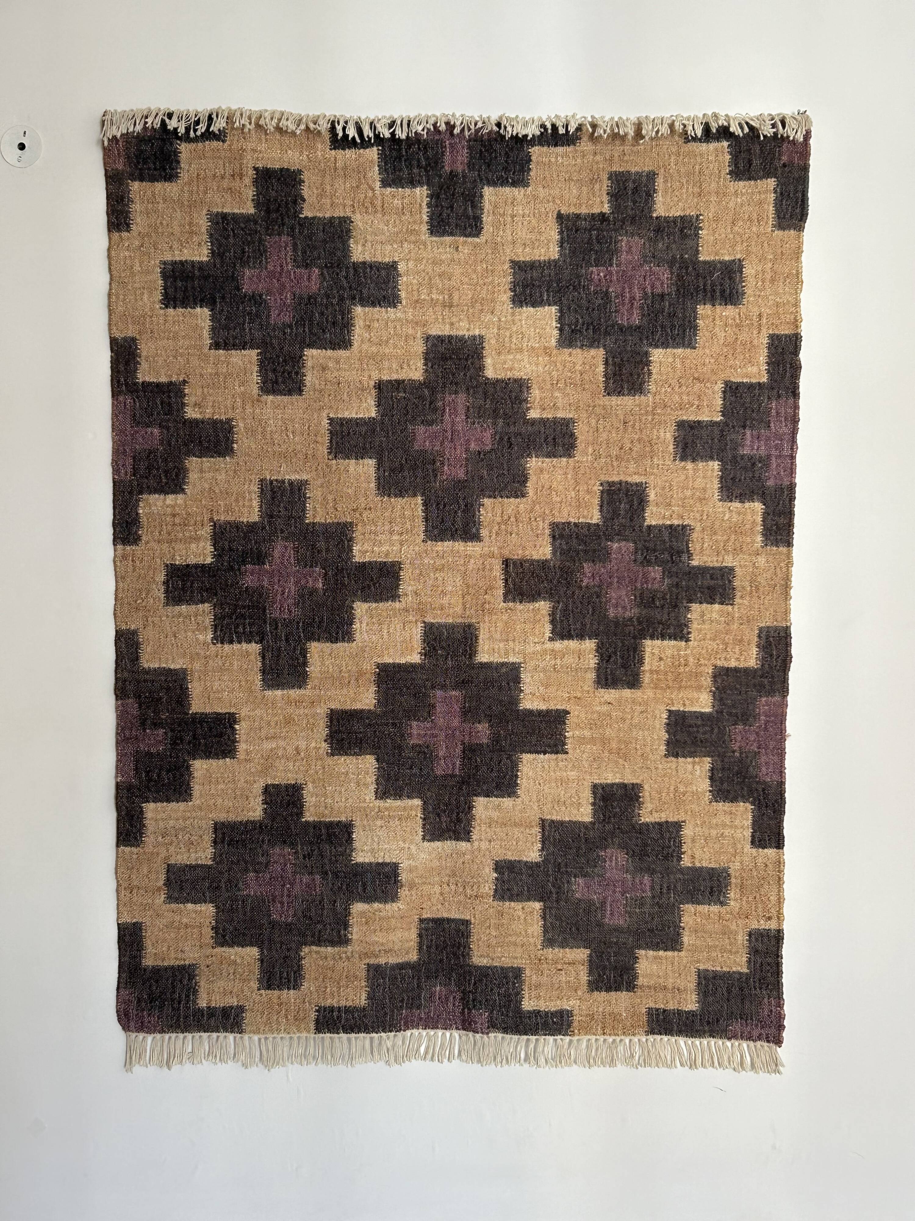 120 x 180 cm - tapis kilim en coton jute