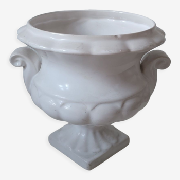 White vase with handles