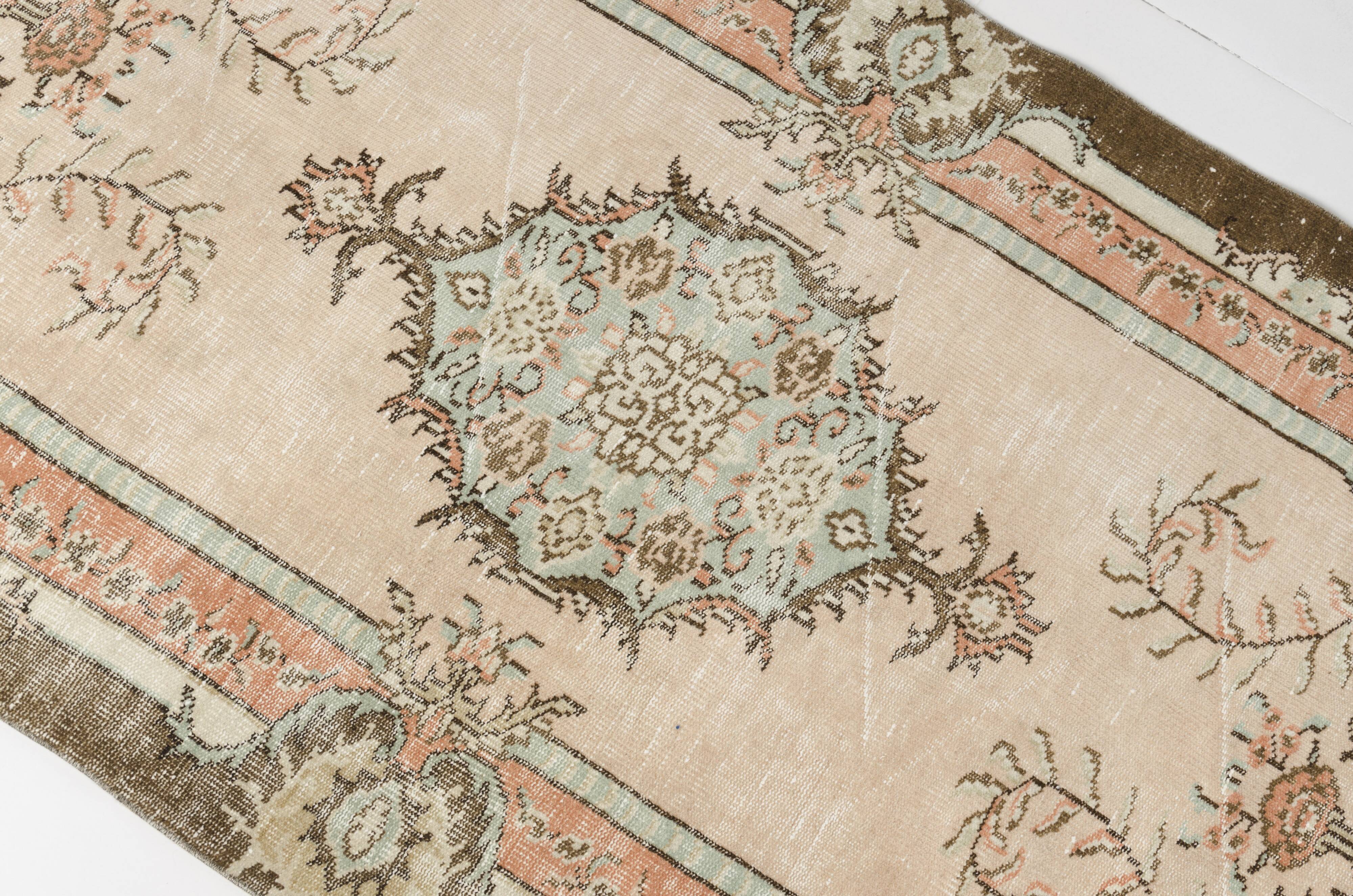 Geometric Handknotted Wool Rug