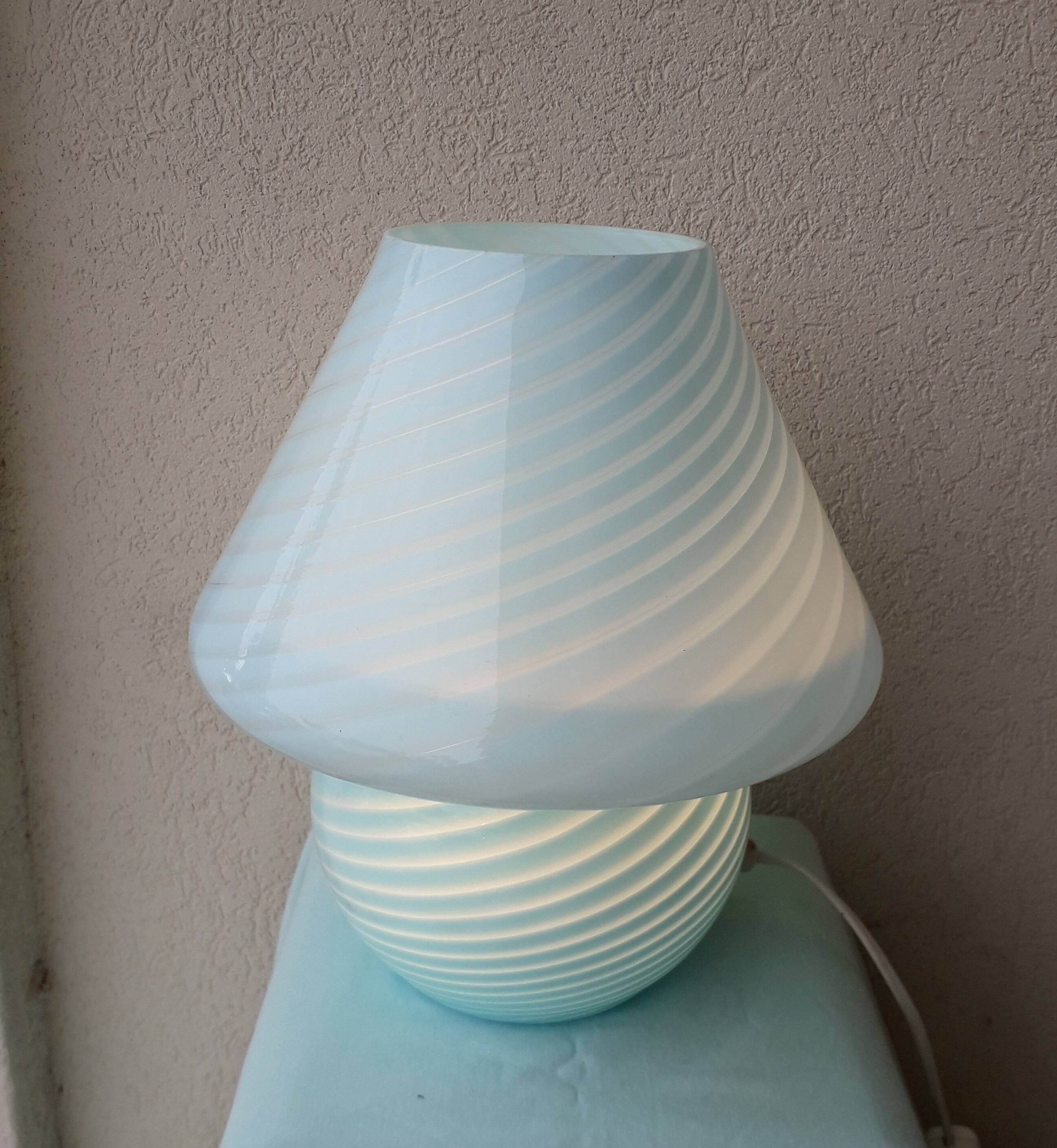 Murano glass lamp Vetri mushroom shape