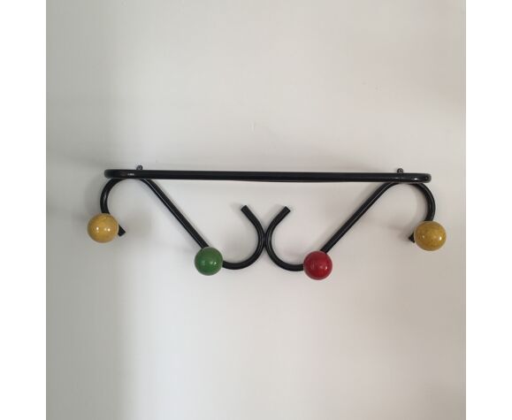 Vintage coat rack murals colorful balls