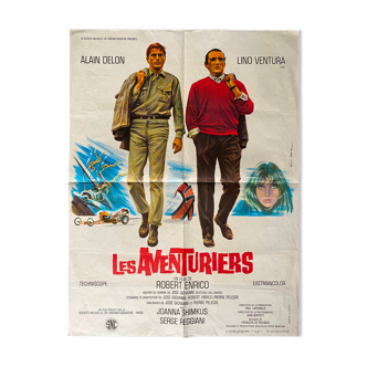 Original cinema poster "Les Aventuriers" Lino Ventura, Alain Delon 60x80cm 1967