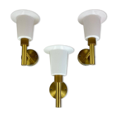 Mid-century brass and acrylic wall lamps Luxus, Sweden, 1960s
